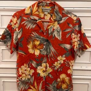 Tommy Bahama Floral Blouse Size XS